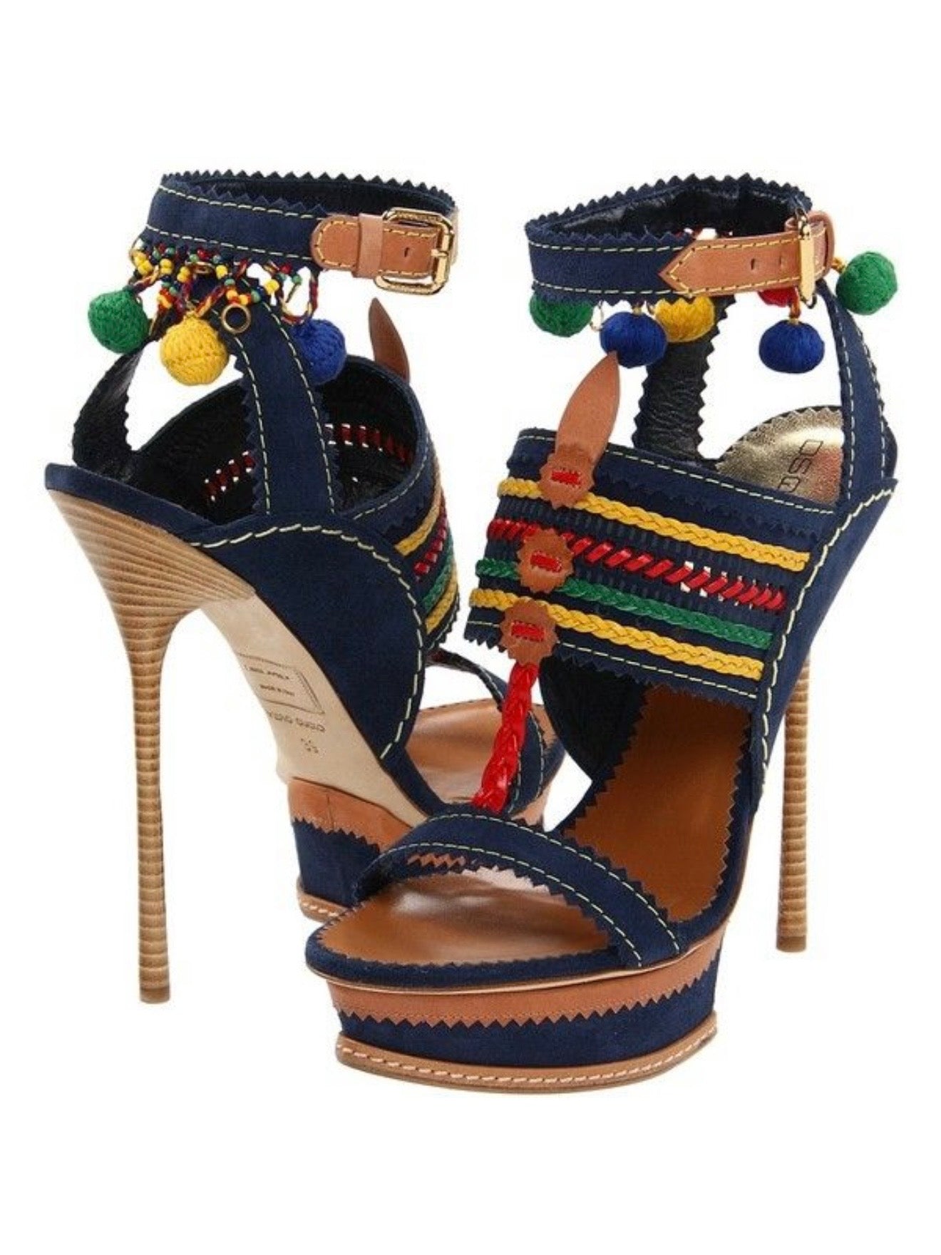 Dsquared2 Pom Pom Heels - 38.5