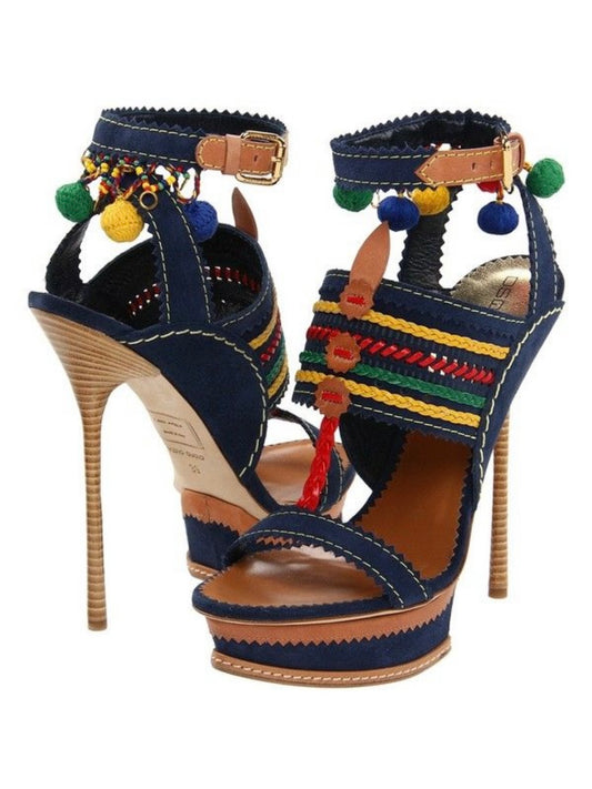 Dsquared2 Pom Pom Heels - 38.5
