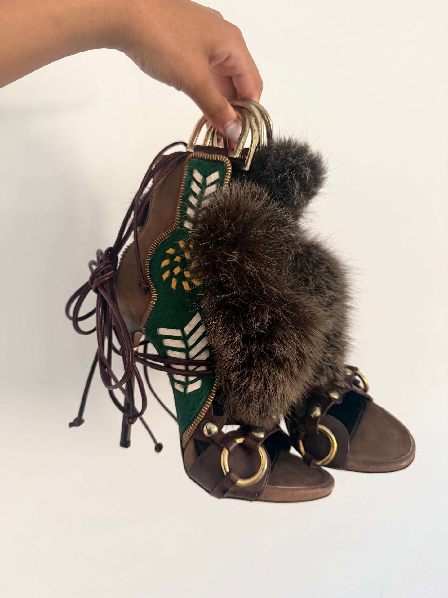Dsquared2 Fur Lace Up Boots - 39