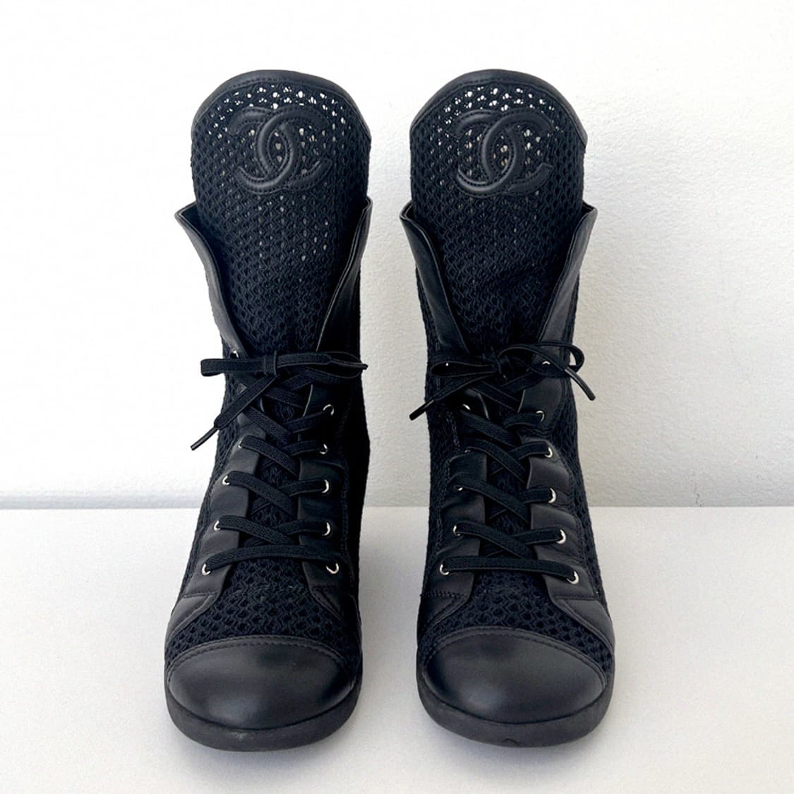 Chanel Knit Mesh Ankle Boot - 38/38.5