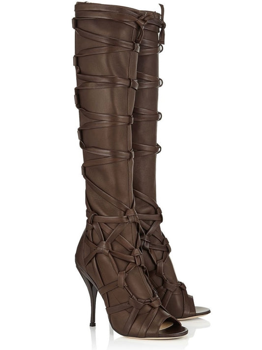 Jimmy Choo Anneli Gladiator Boots Brown - 39.5