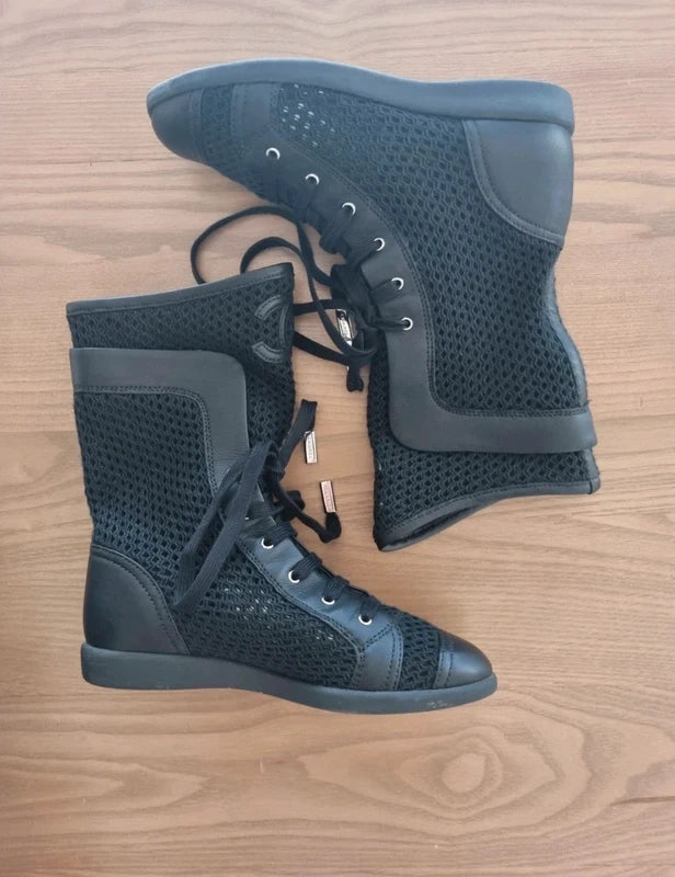 Chanel Knit Mesh Ankle Boot - 35.5/36