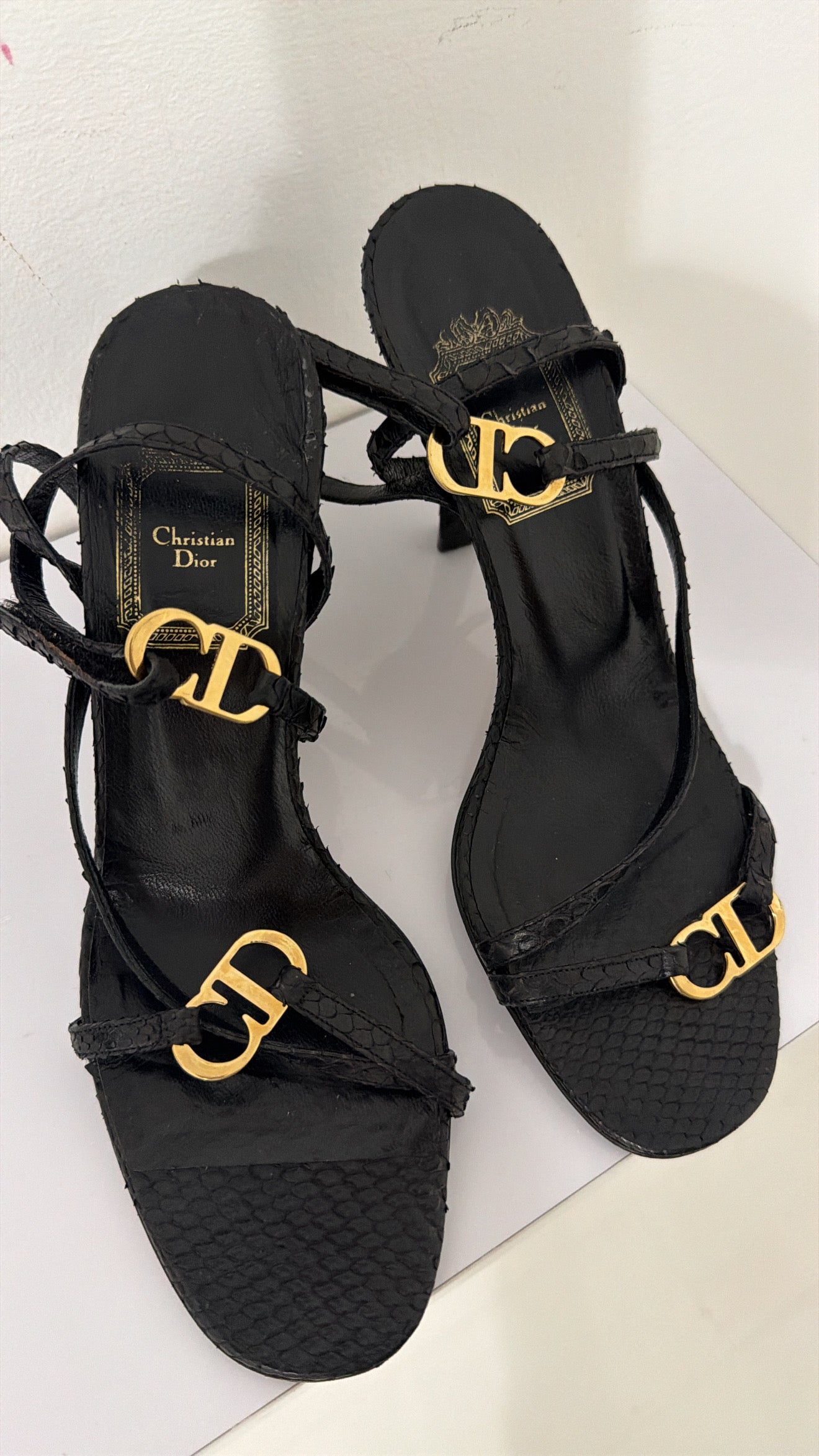 Dior Python CD Heels - 37/37.5