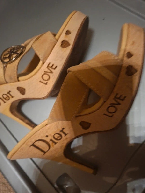 Dior Galliano Peace Heels Beige - 37.5/38