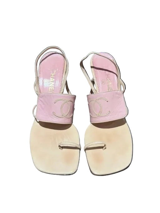 Chanel Toe Cuff Logo Heels - 38.5