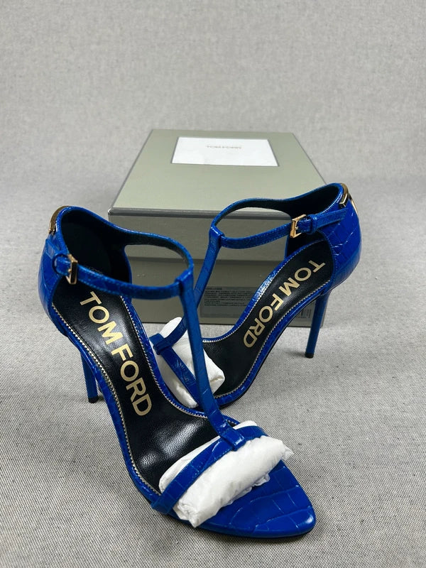 Tom Ford Embossed Leather Croc Print Heels Brand New - 37