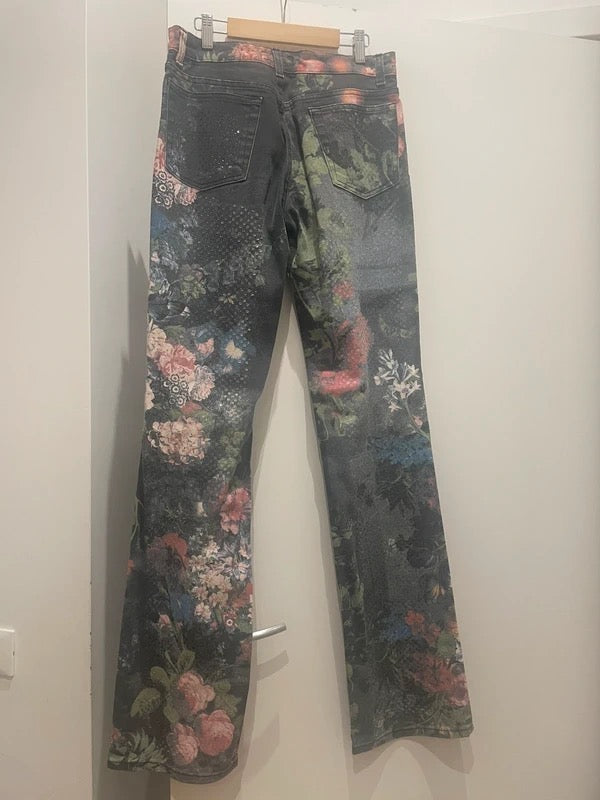 Roberto Cavalli Floral Jeans - S