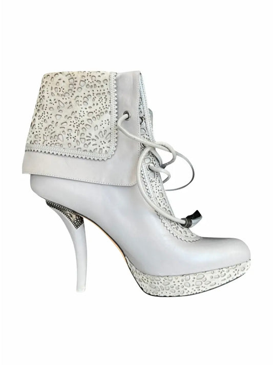 Dior by Raf Simons Leather Laser Cut Suede Ankle Boots - 38