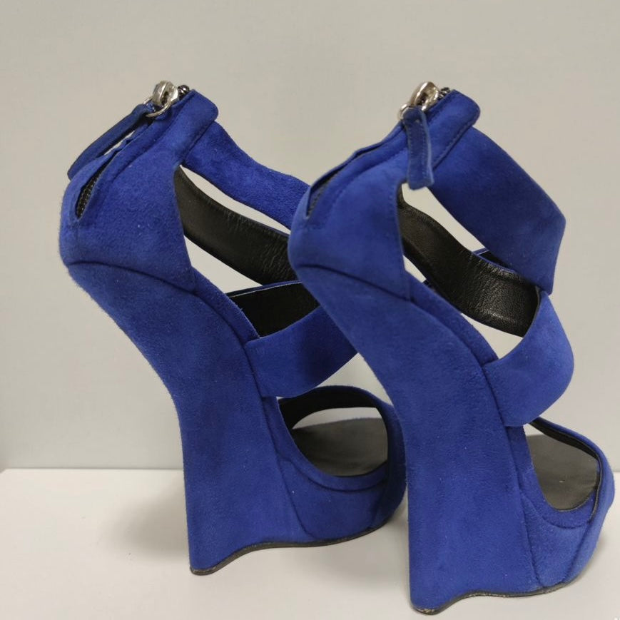 Giuseppe Zanotti Suede Wedge Heels - 37.5