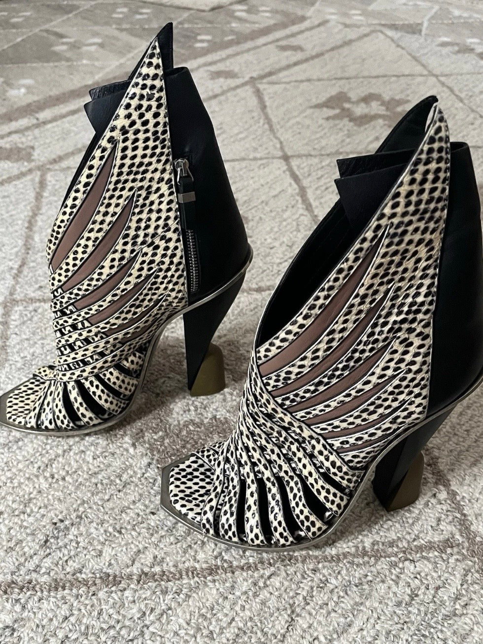 Balenciaga Python Ankle Boots - 36