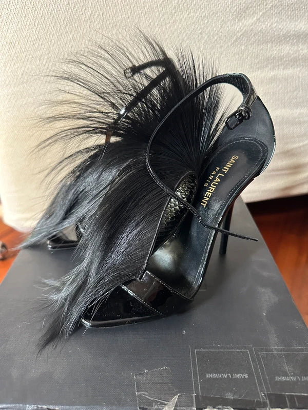 Saint Laurent Jamie Antelope Heels Brand New - 36