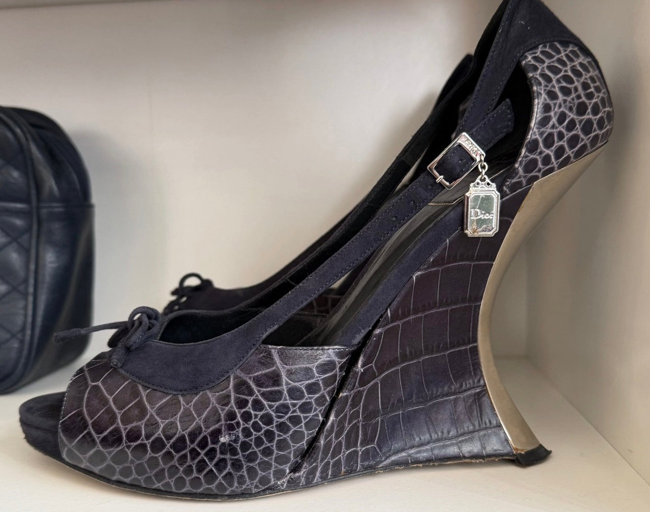 Dior Crocodile Wedges - 39.5