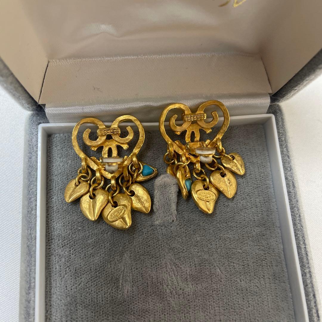Chanel Vintage 1995 Turquoise Fringe Earrings