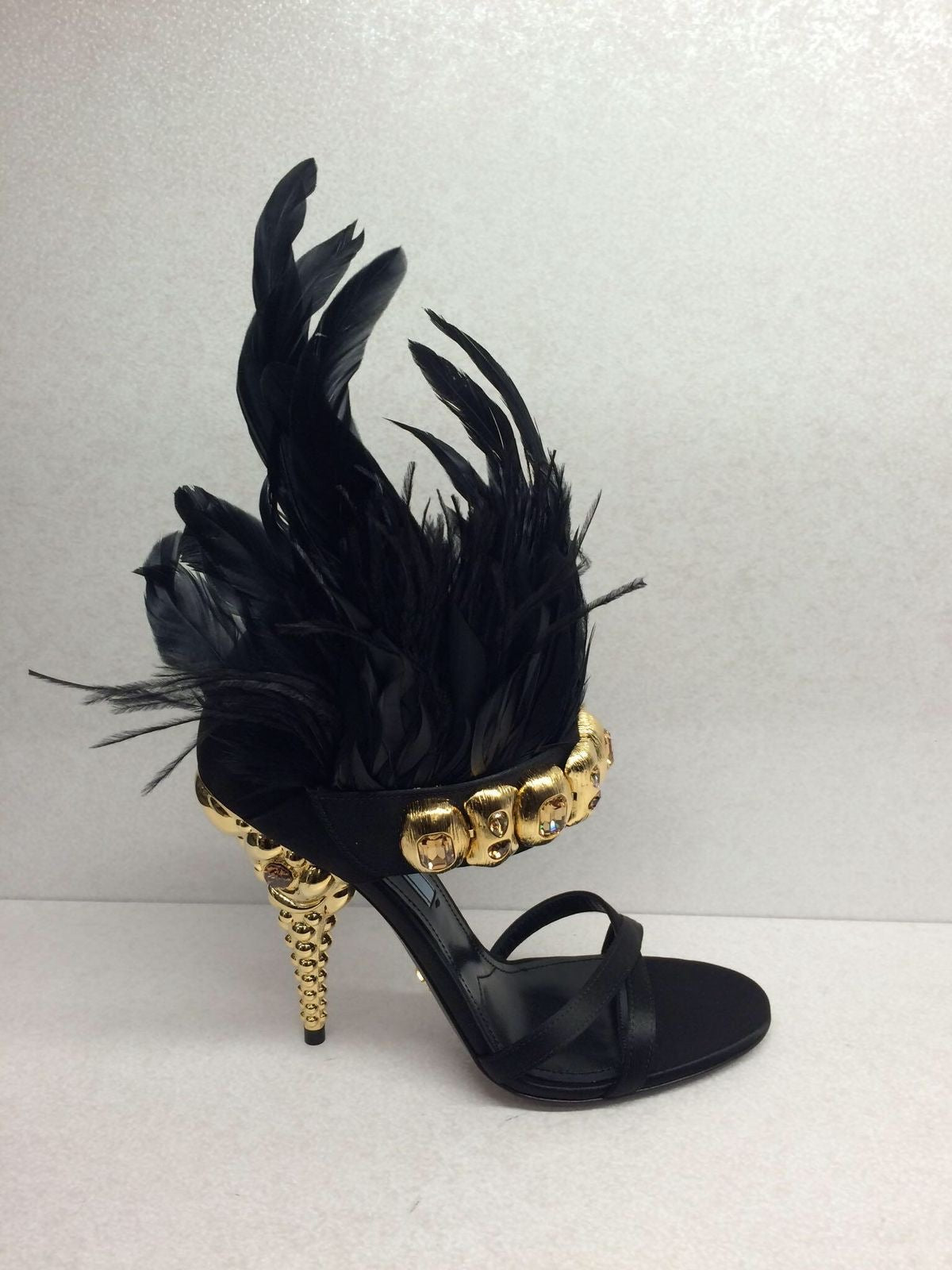 Prada Embellished Feather Heels - 37 + 38