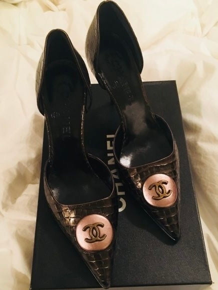 Chanel Croc Heels - 41