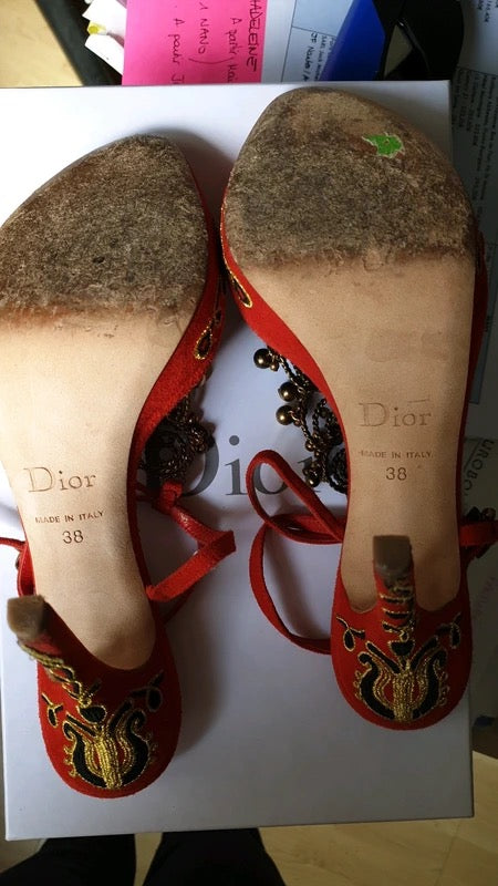 Dior Embellished Beaded Heels - 38