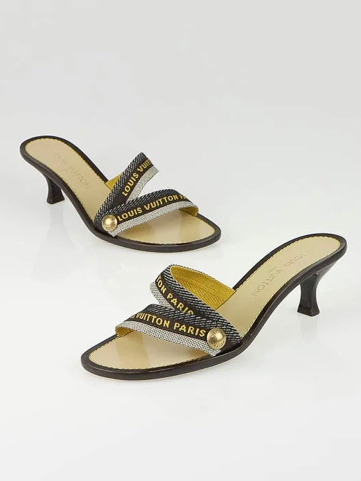 Louis Vuitton Logo Mules - 38.5