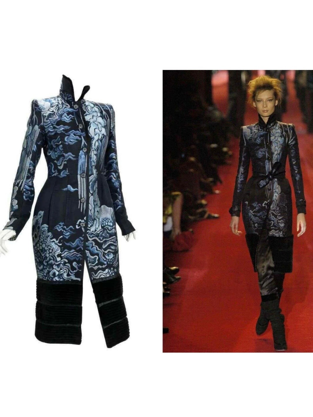 Yves Saint Laurent by Tom Ford F/W 2004 Chinoiserie Mink Fur Coat - M