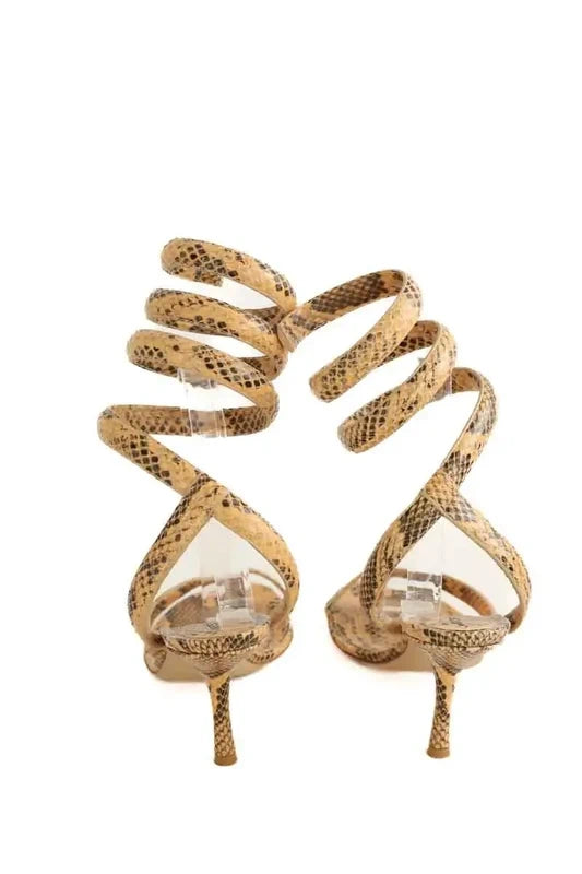 Botegga Venetta Python Spiral Heels Yellow - 37