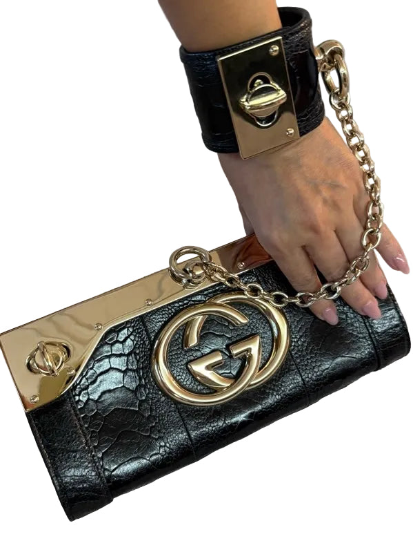 Gucci by Tom Ford Python Clutch with Wristlet