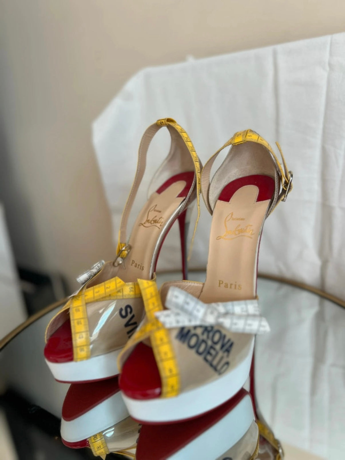 Christian Louboutin Measuring Tape Heels Limited Edition Collectors Item - 37