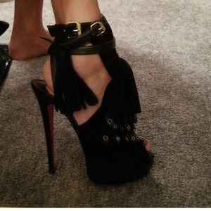 Christian Louboutin Misfit Platform Lace Up Heel - 36/37