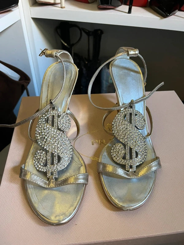 Giuseppe Zanotti Dollar Sign Wedge Heel - 37