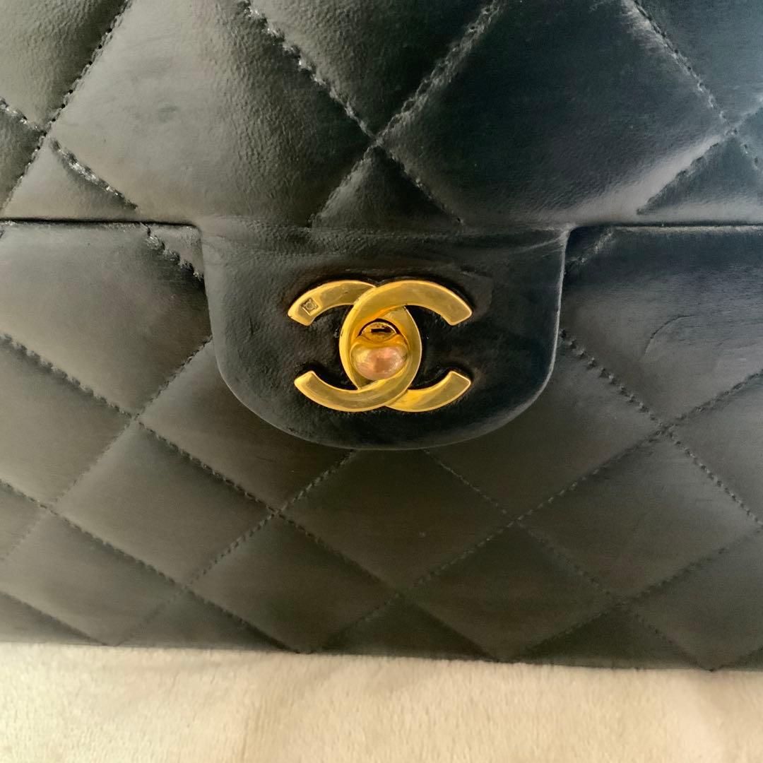 Chanel Vintage 1992 Black Quilted Lambskin Vanity Bag