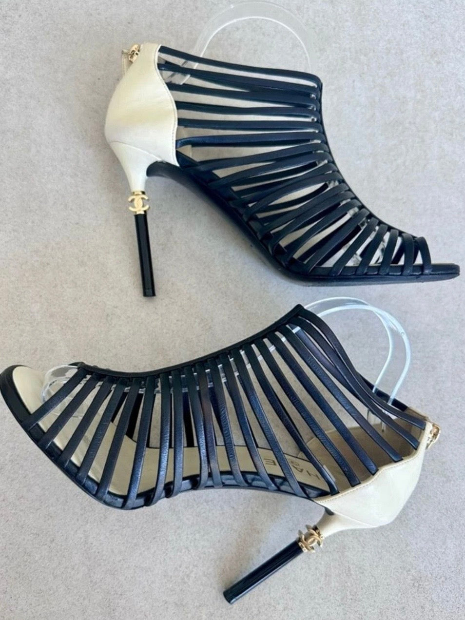 Chanel Logo Charm Gladiator Heels - 41