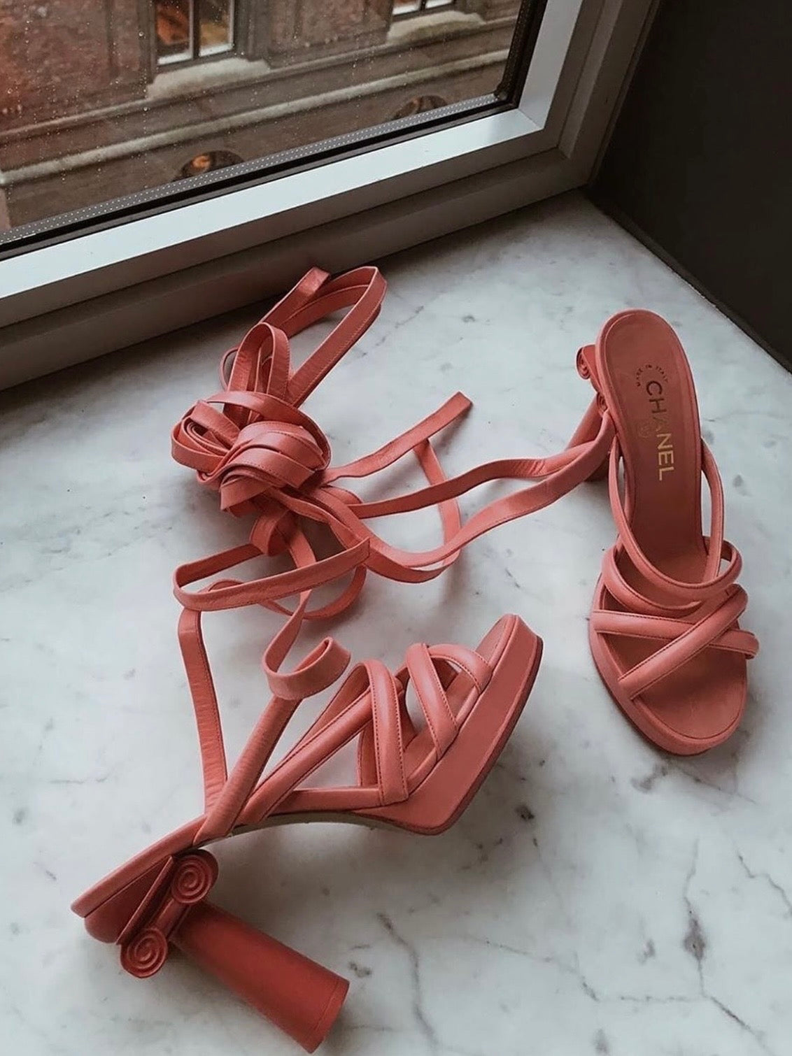 Chanel Colosseum Lace Up Heels  - 37