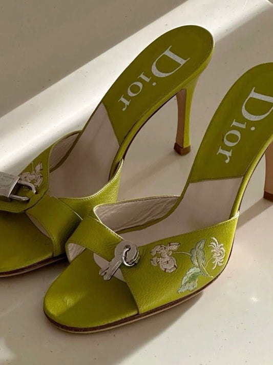 Dior Padlock Mules - 37/37.5