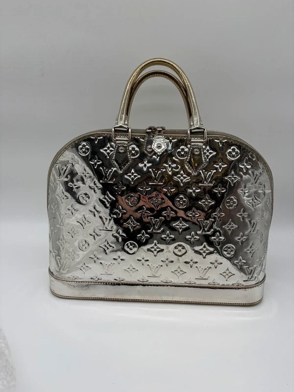 Louis Vuitton Alma Handbag Monogram Miroir PVC Silver