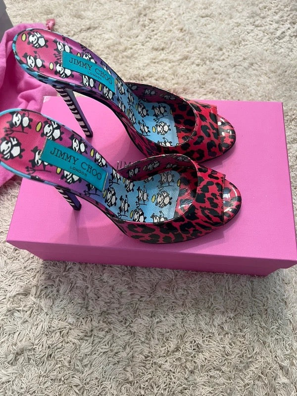 Jimmy Choo Leopard Print Heels - 38.5