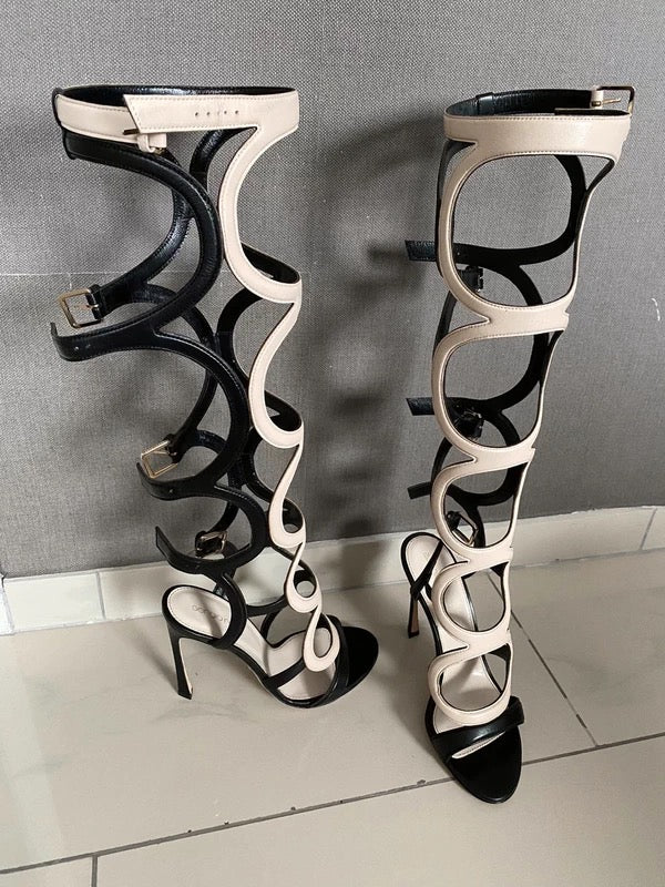 Sergio Rossi Arabesque Gladiator Heel Brand New - 36.5/37