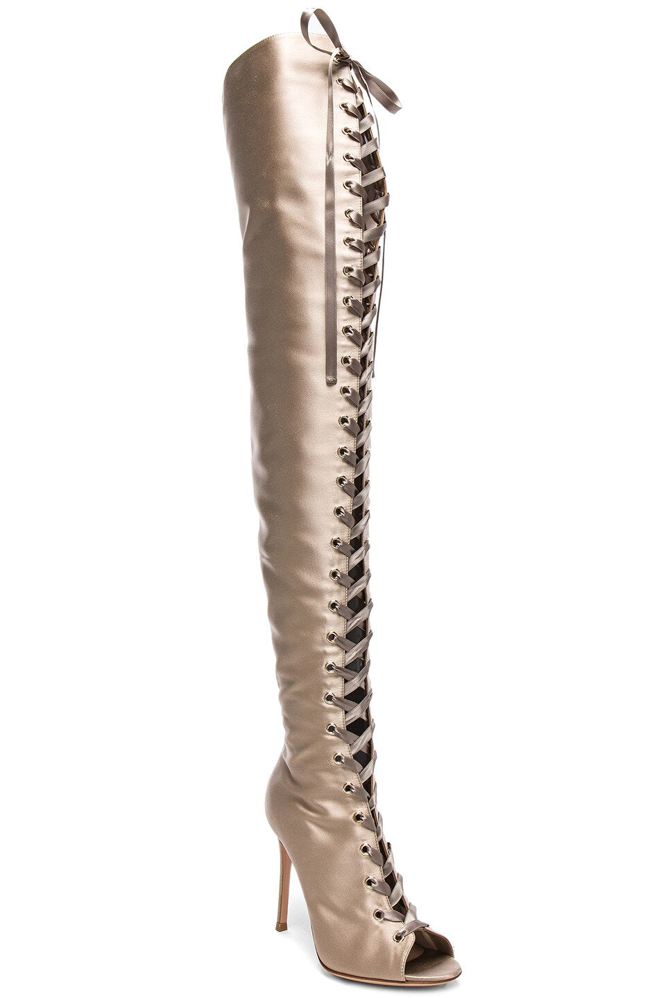 Gianvito Rossi Marie Satin Lace Up Boots - 39
