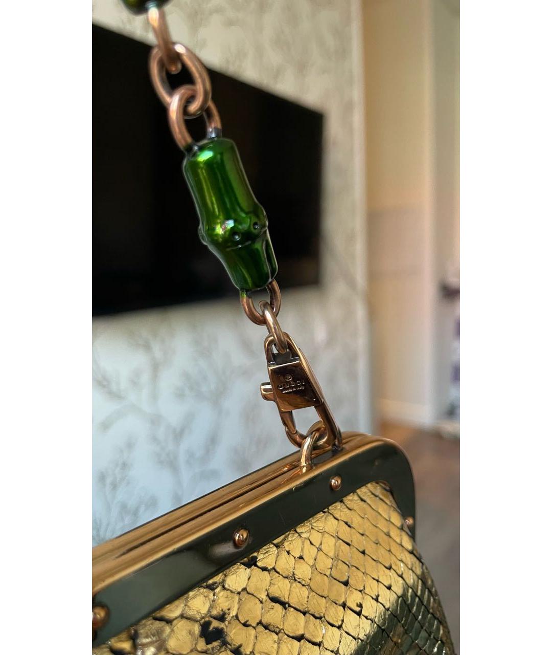 Gucci by Tom Ford 2004 Runway Gold Snake Skin Swarovski Bag