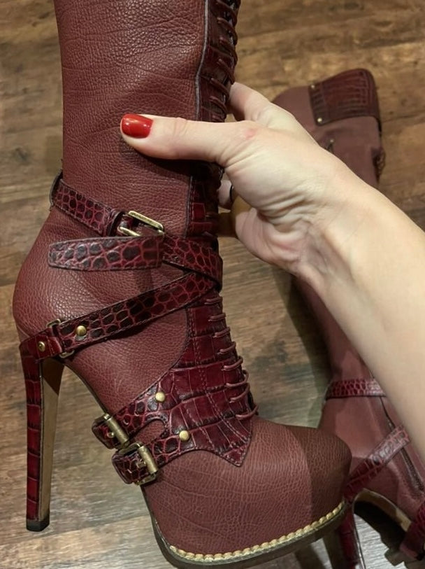 Christian Dior Croc Boots 2011 Runway - 36.5/37