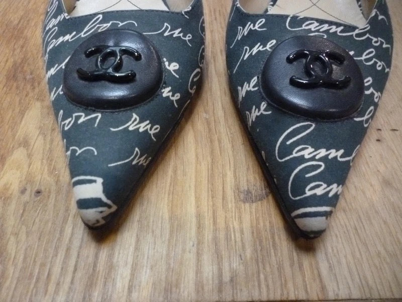 Chanel Logo Mules - 38.5