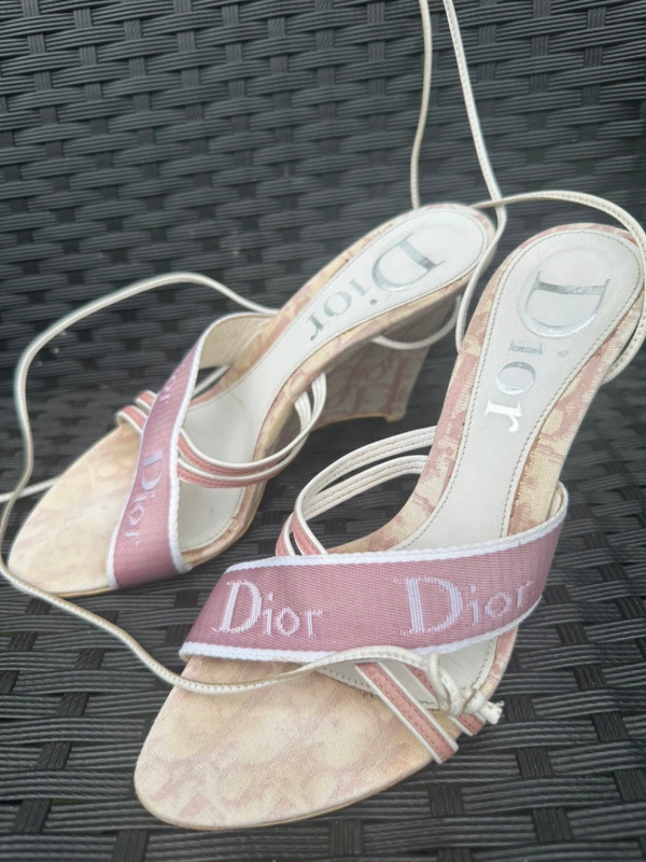 Dior Monogram Wedges - 36.5
