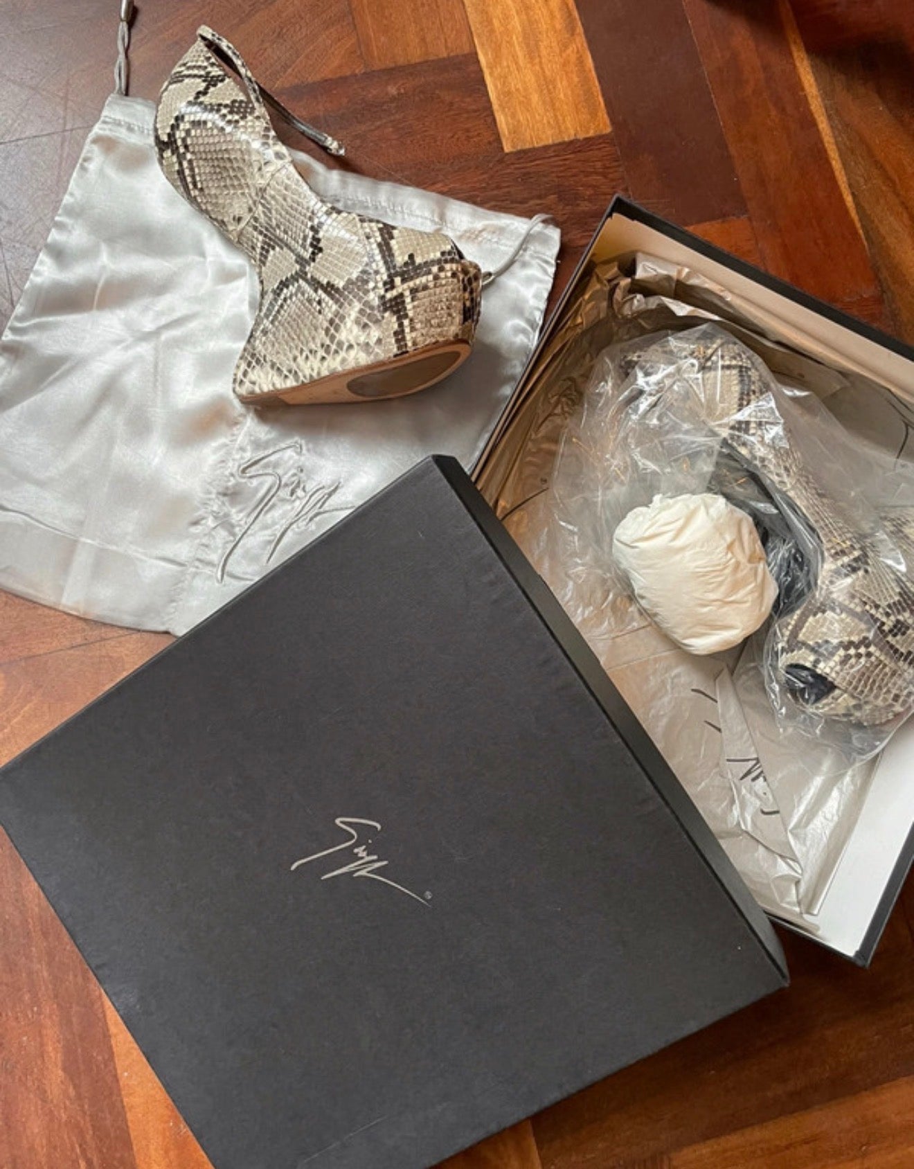 Giuseppe Zanotti Python Wedge Brand New - 38