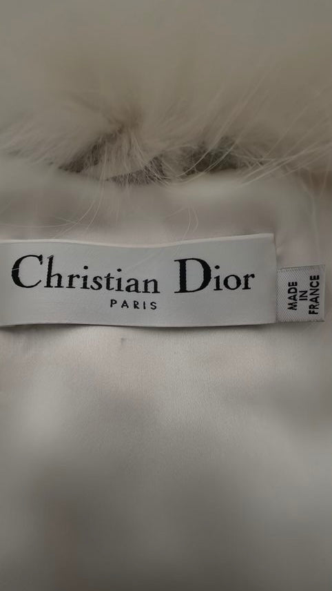 Dior Shearling & Grey Fur Cape/Coat - M