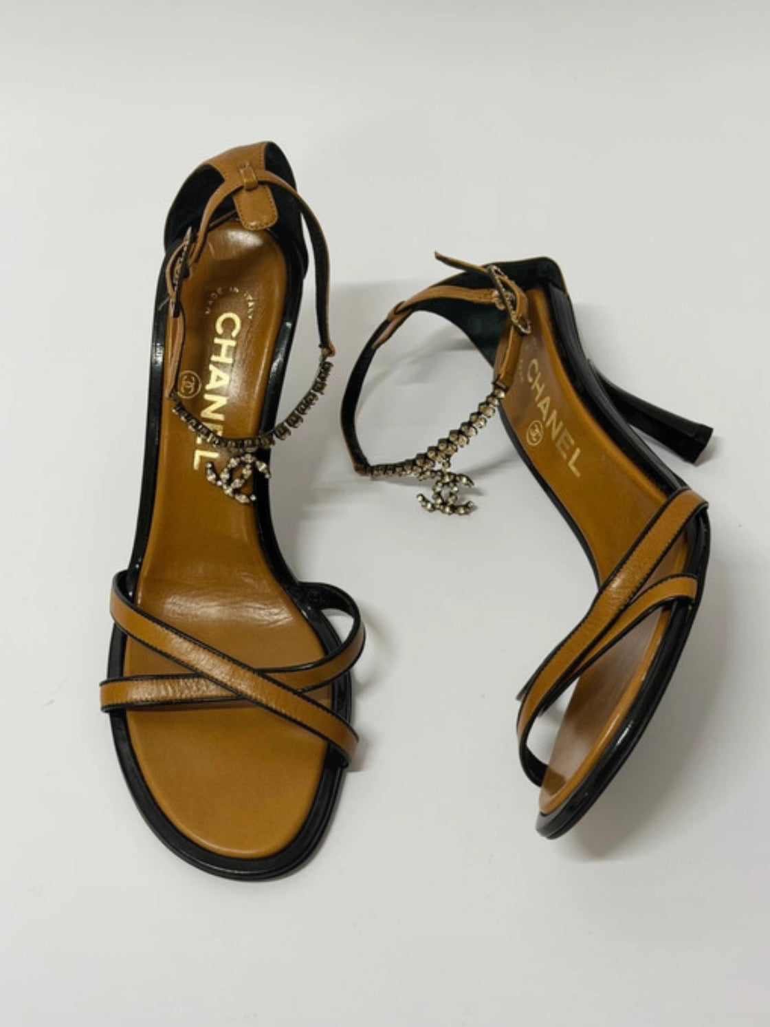 Chanel Charm Rhinestone Heels - 37