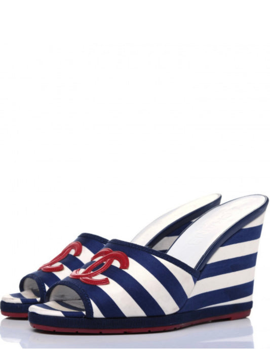 Chanel Sailor Platform Wedges - 39