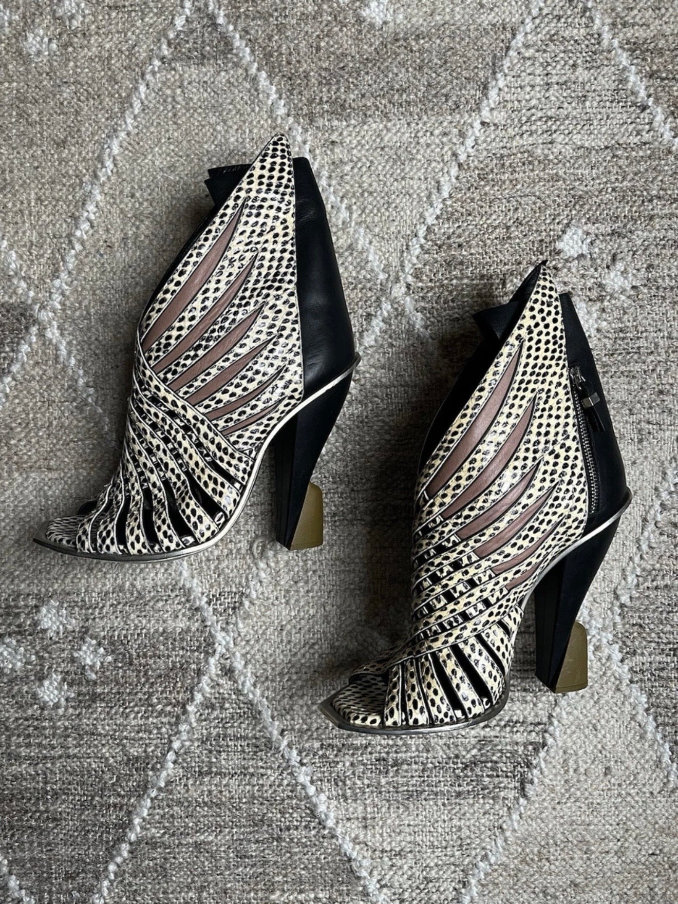 Balenciaga Python Ankle Boots - 36