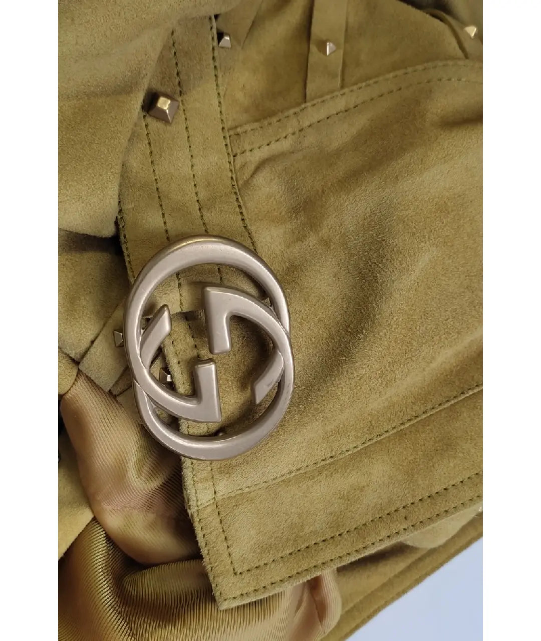 Gucci by Tom Ford Gold Suede Moto Jacket - S