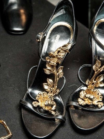 Roberto Cavalli 2015 Gold Leaf Heel Brand New - 38/38.5
