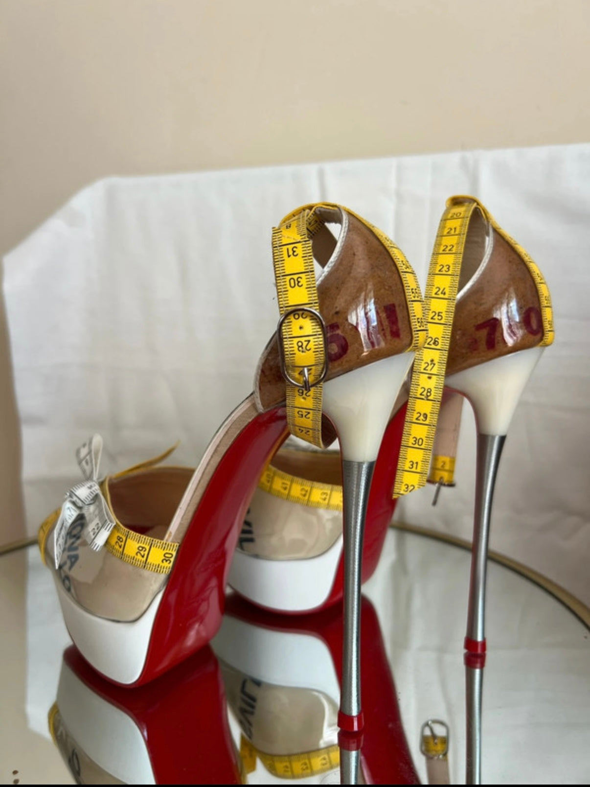 Christian Louboutin Measuring Tape Heels Limited Edition Collectors Item - 37