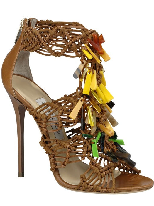 Jimmy Choo Embellished Crochet Heels - 37,38,39+ 41