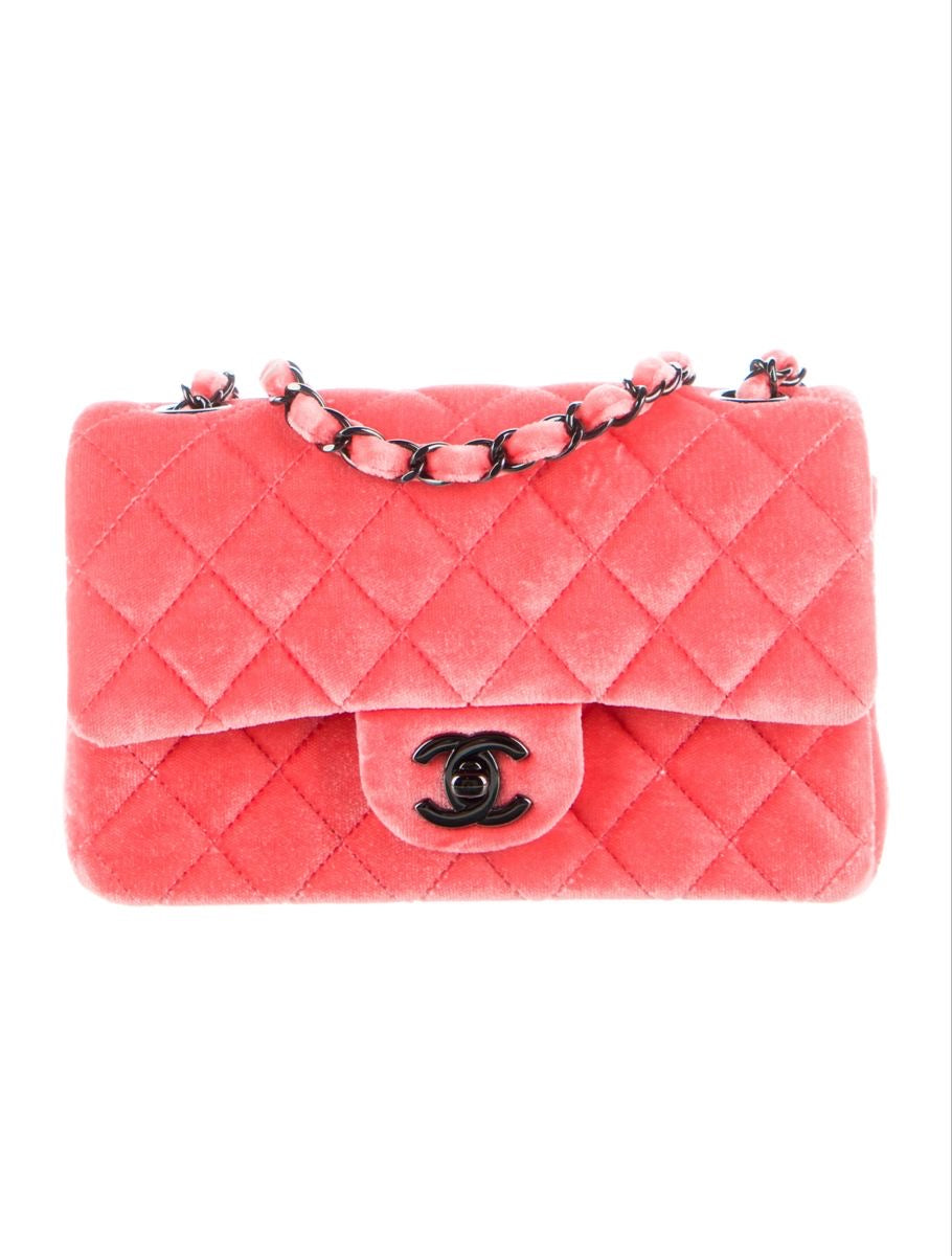 Chanel Velvet Rectangular Mini Classic Flap Bag
