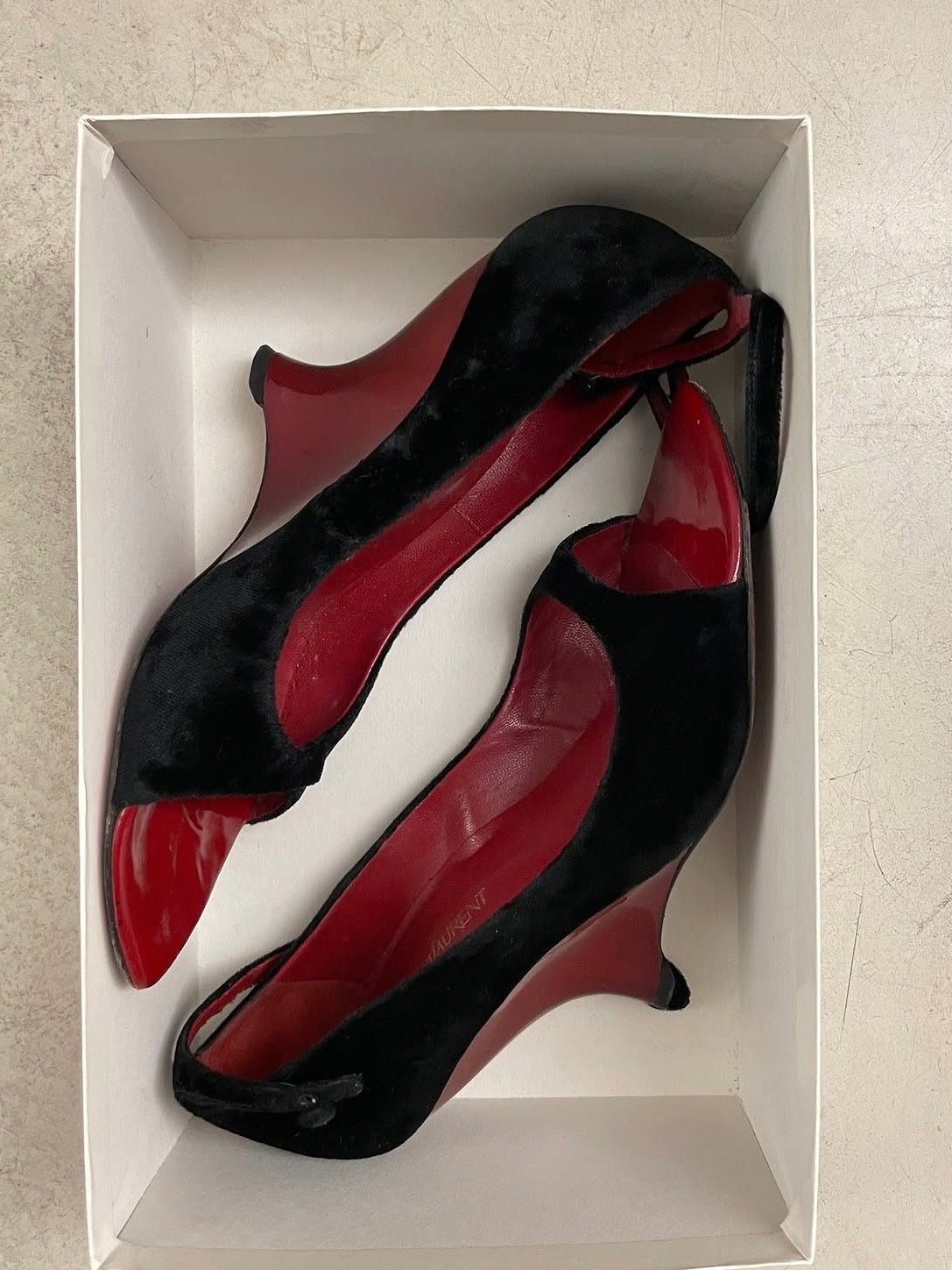 Yves Saint Laurent by Tom Ford Velvet Wedge Heel - 36.5/37 + 40/40.5